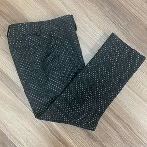 LIKE NEW Black & gold Ann Taylor ankle dress pants